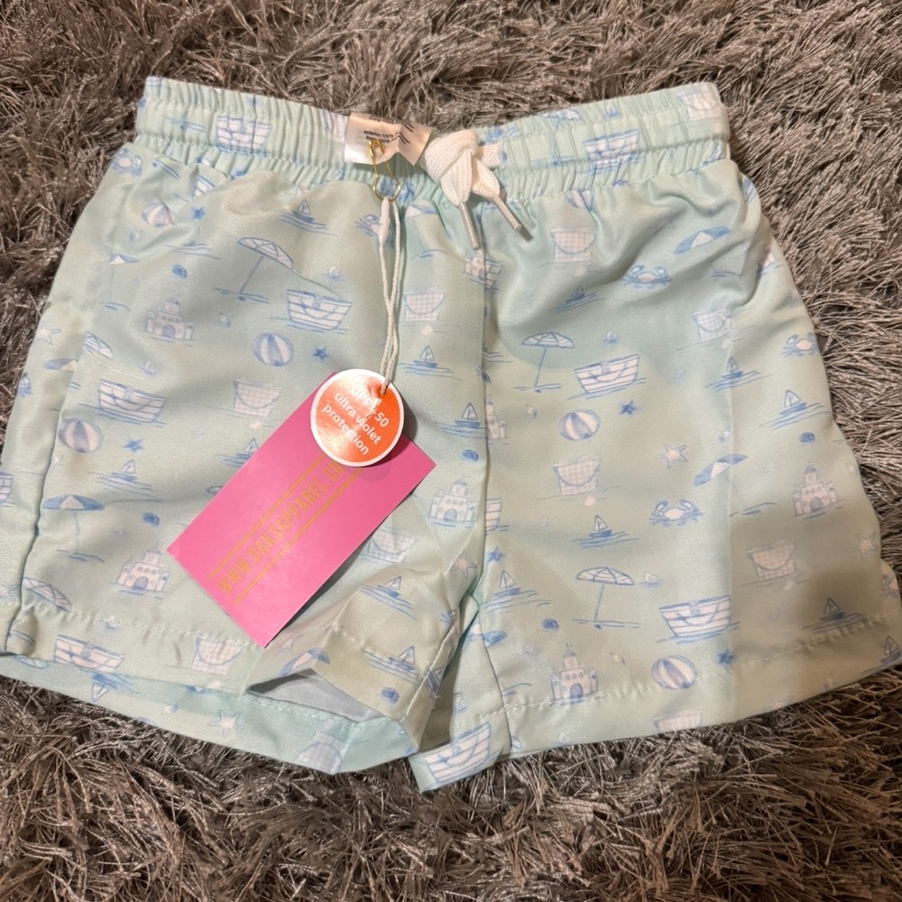Kids Swim Trunks - Light Blue